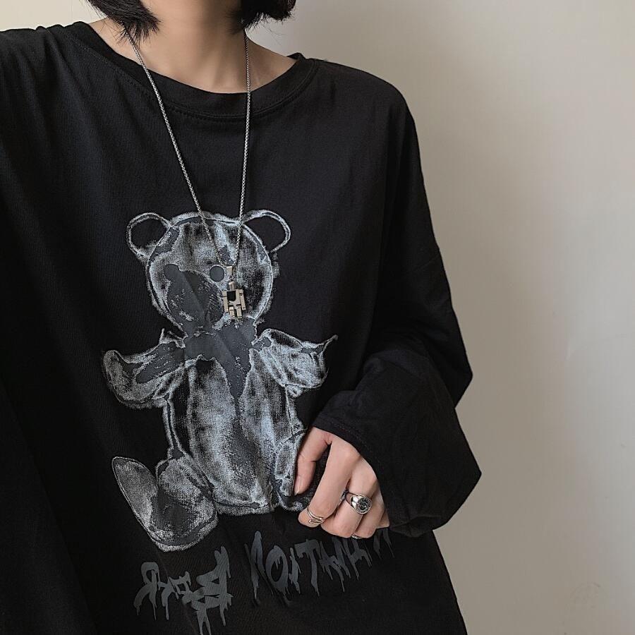 Hip-hop Rotating Robot Necklace for Men and Women Long Versatile Clavicle Chain Bouncy Personality Ins Couple Titanium Steel Accessories