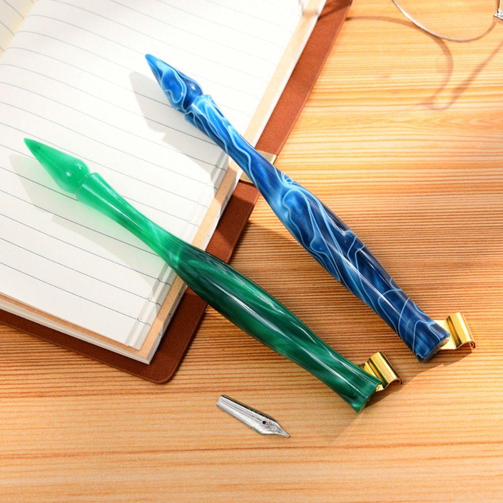 Stainless Steel Tip Dip Pen Kit With Holder Comic Dip Pen Portable Signature Pen  Students