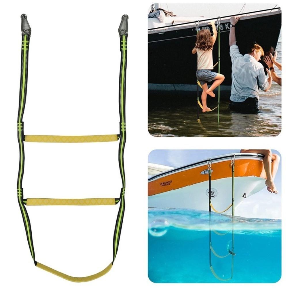 Reusable Boat Rope Ladder Nylon Boat Folding Ladder Climbing Ladder  Yacht Equipment