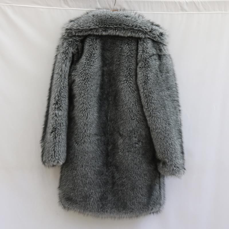 Men's Fur Coat Mink Fur Long Coat Plus Size Winter Thickened Warm Trench Coat