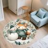 Blatt Tiere,Runder Teppich,Teppich für Wohnzimmer Schlafzimmer Sofa Spielzimmer Dekor,Rutschfeste Fußmatte