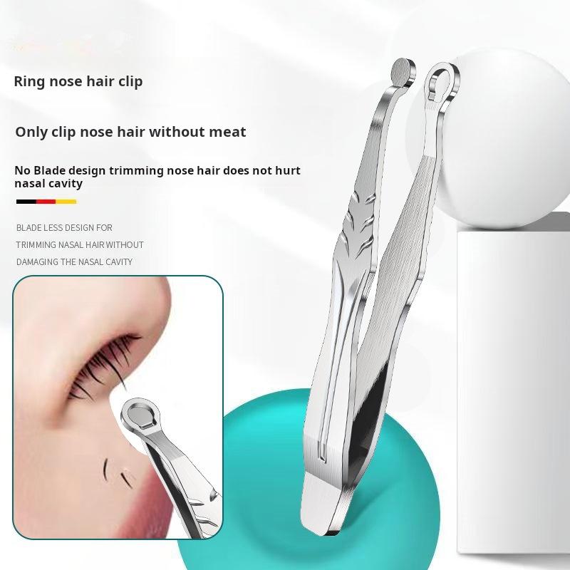 Non-Toxic 1/3 Pcs Stainless Steel Manual Round Head Nose Hair Clip Travel Portable Sharp Nose Hair Cleaning Tool
