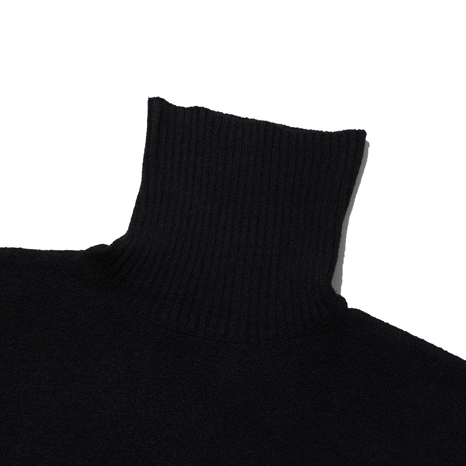 NODU Soft Cashmere-Like Turtleneck Long Sleeve Knit Sweater [Black]