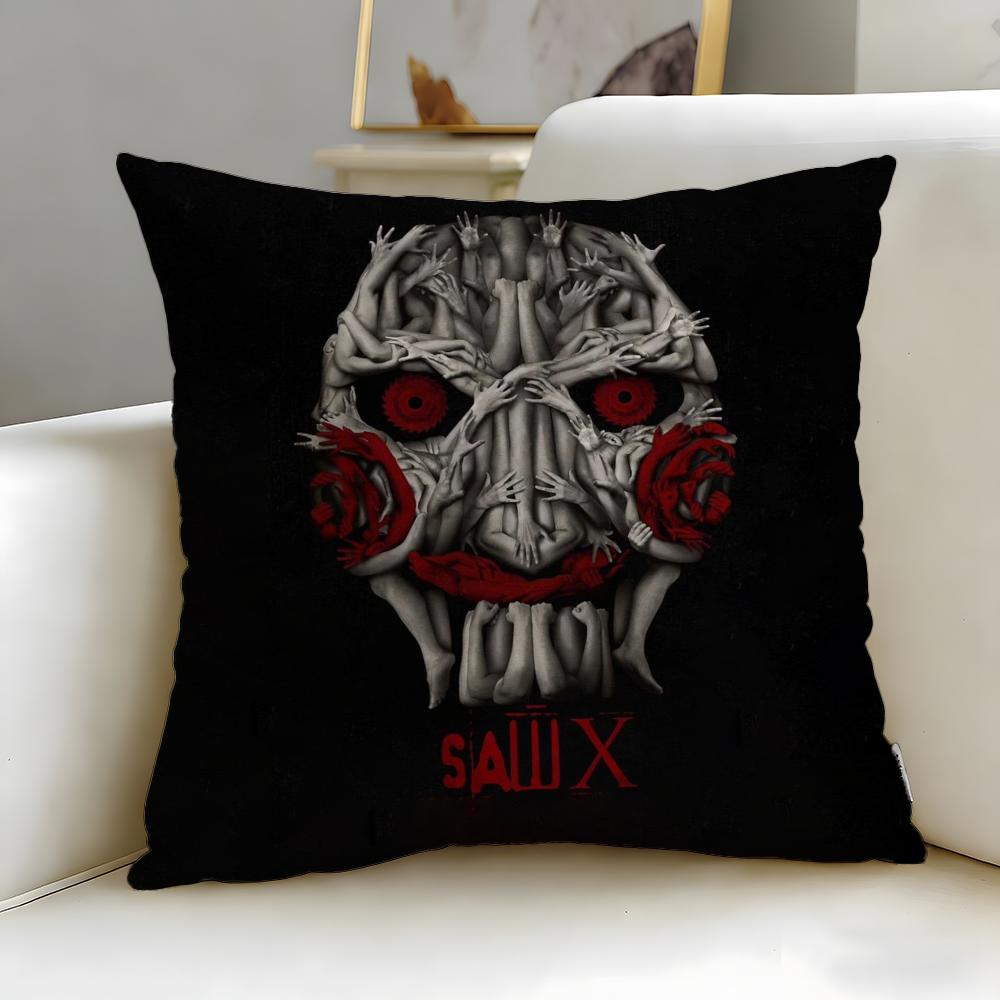 popular movie X Saw X Cushion Cover Soft & Easy-Wash Pillow Case – Versatile for Couch, Bed, Travel and Office
