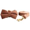 Velvet Bowknot Pet Collar & Leash Set for Dogs