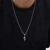 Casual Geometric Necklace for Men Boys,Stainless Steel Four Pointed Star Collar,Hiphop Punk Jewelry Gift