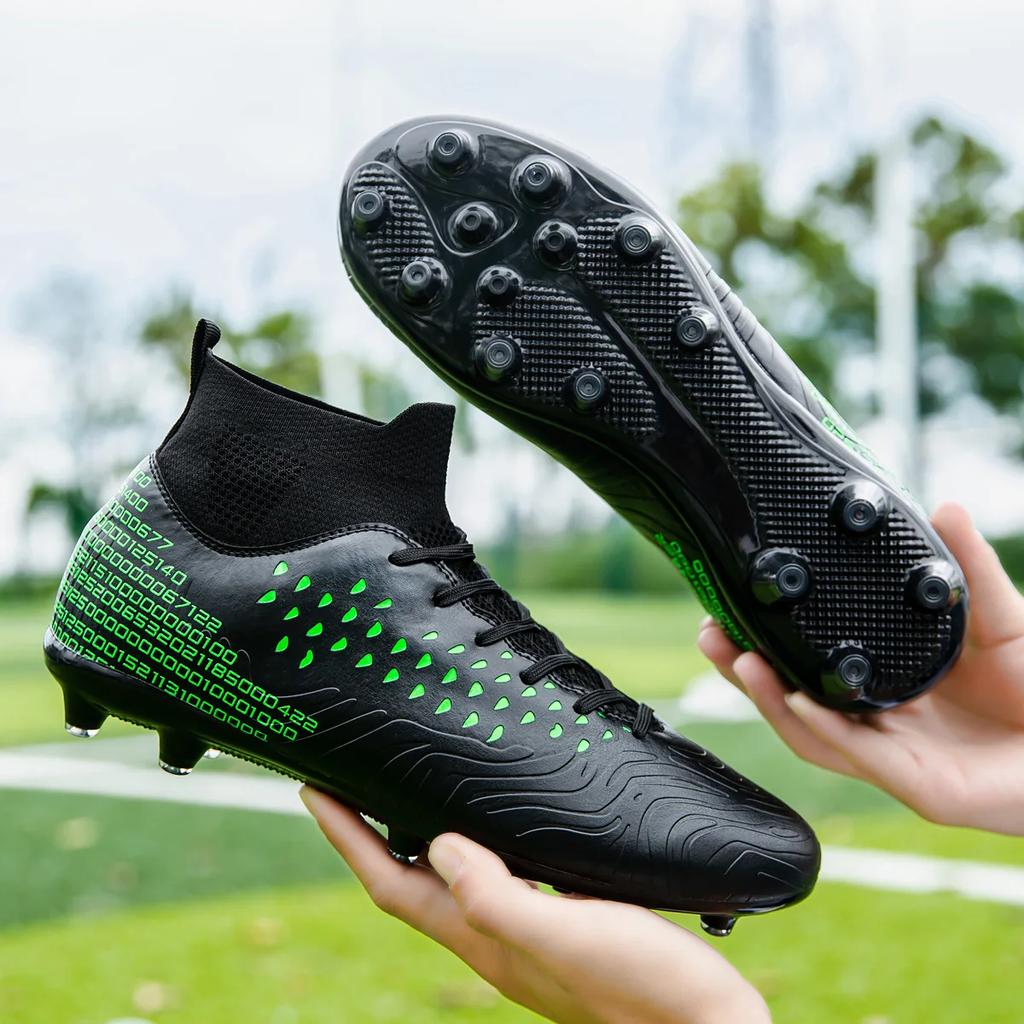 Fashion Fashion Football Boots High-top Professional Field Man Anti-Slip Soccer Cleats for Men Long Spike Grass Training Adults Soccer Shoes
