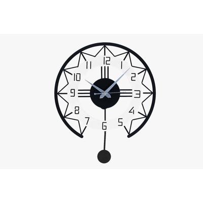 Luxurious Pendulum Metallic Analog Wall Clock for Home, Office, Living Room, Bedroom, Kids Room & Kitchen | Big Stylish Latest Home Decor