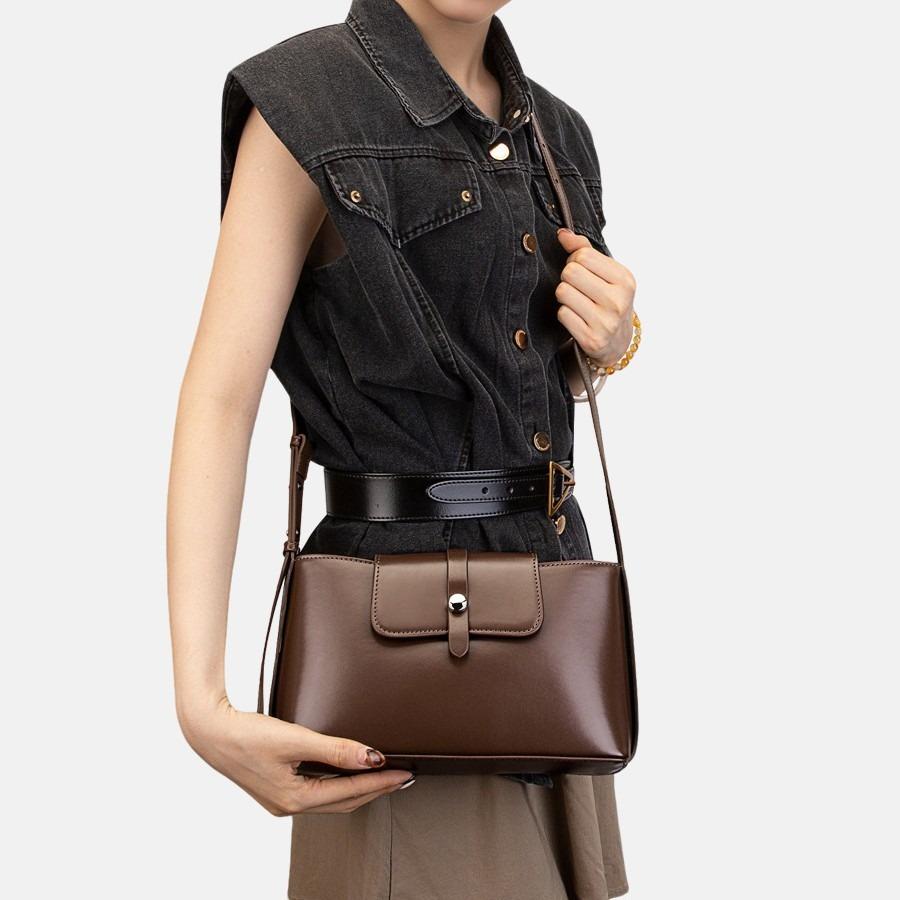Koreanische Nischen-Achseltasche Damen Leder Neu Hochwertige Einzel-Schultertasche Mode Vielseitig Crossbody Damen Tasche