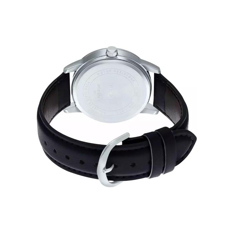 Casio STANDARD Series Simple Small Round Watch Retro Business Fashion Quartz Movement Leather Strap Japanese and Korean Watch Men's MTP-V005L-1B5
