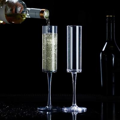 Bicchiere da Champagne 6oz Coppa da Cocktail Bicchiere da Champagne Bicchiere da Vino Rosso Bicchiere di Plastica Bicchiere Filettato Staccabile con Piede Alto Bicchiere per Bevande