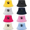 Cool Dog Wear Glasses Print UV Protection Bucket Hat Solid Bucket Hats Man Warm Fisherman Ideal Choice For Hiking Summer Hat