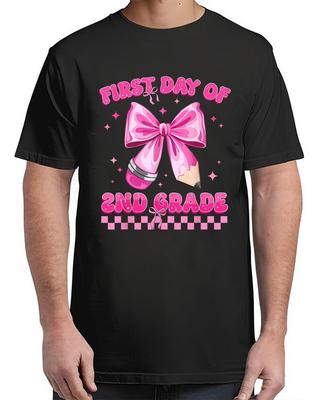 First Day of 2nd Grade Coquette Back To School Vintage Adult S-4XL T-Shirt