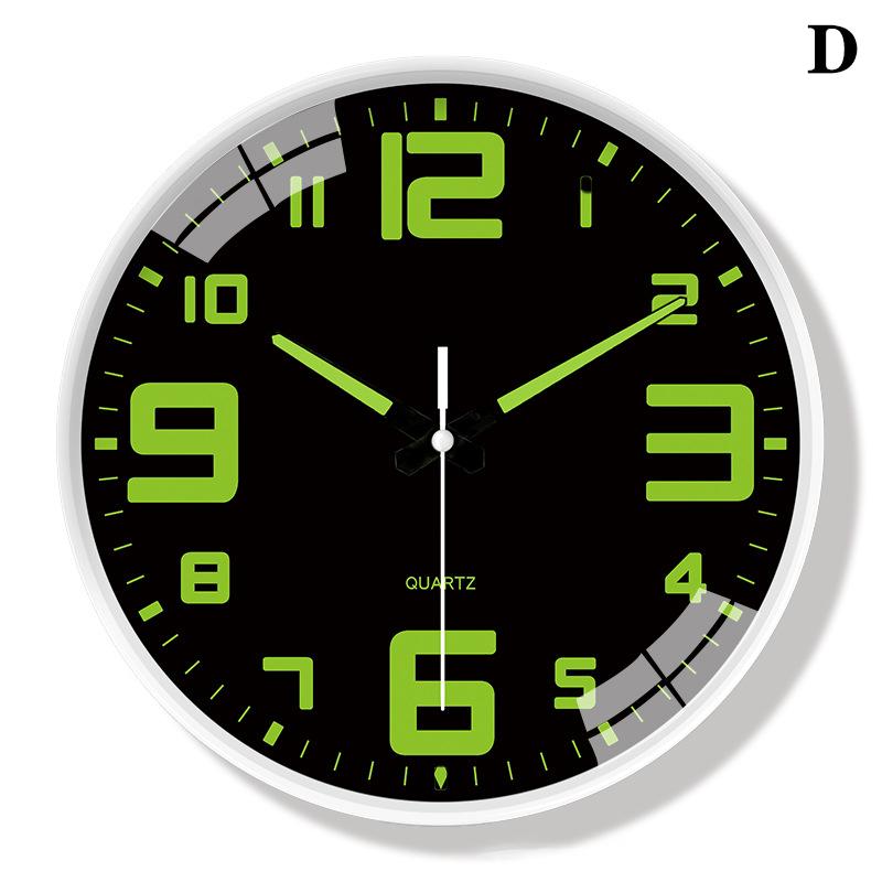 1 Pcs Luminous Wall Clock Light In Dark Night Digital Quartz Movement Bedrooms Living Room Study Loudspeaker Mute Clock For Home