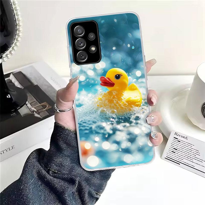 Rubber Ducks Swimming Pool For Samsung Galaxy A52S A42 A32 A22 A12 A02S A51 A50S Phone Case A41 A31 A21S A30S A20S A20E A70 A71