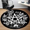 1PCPentacle Roots Office Round Area Rug,  Mat Suitable For Office, Under Office Chairs Bedroom Living Room Home Decor, Room Deco