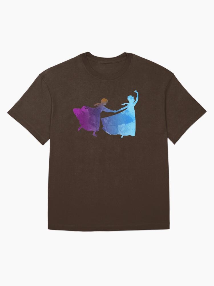 Frozen Sisters Inspired Silhouette Oversized T-Shirt