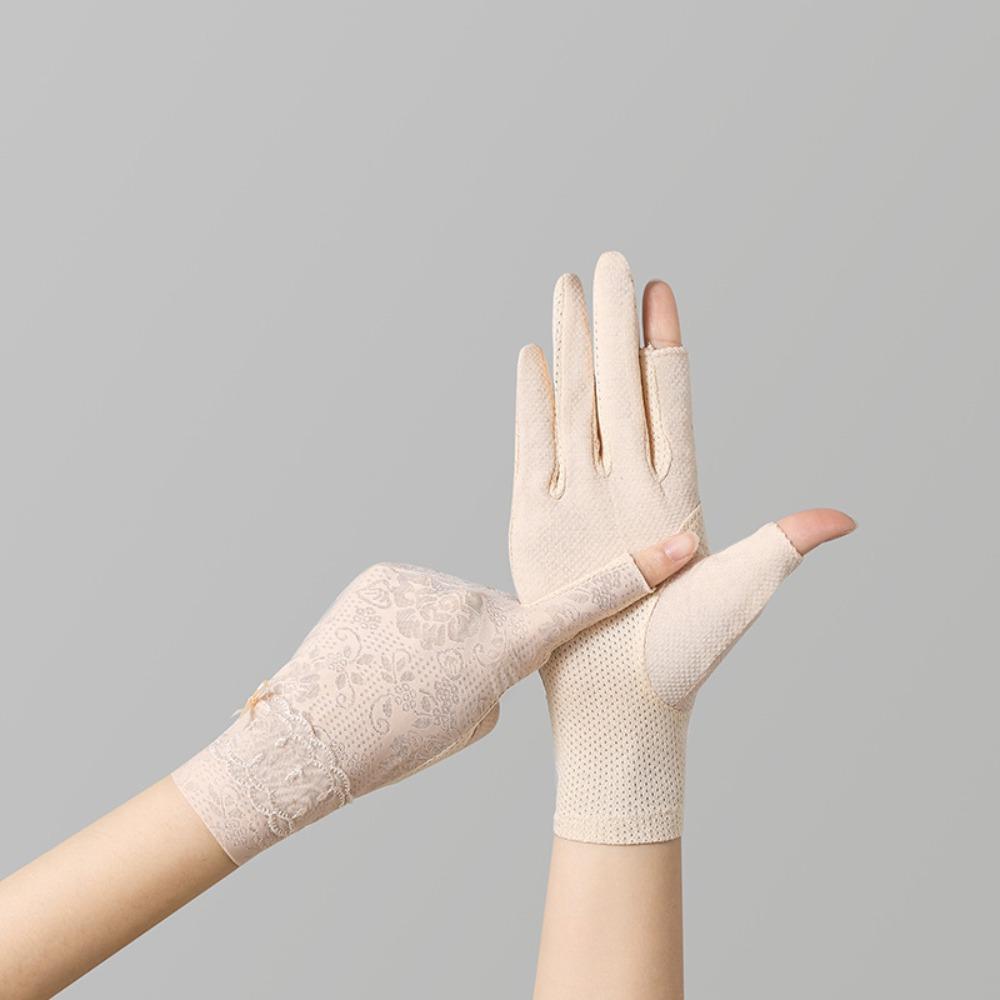 Breathable Sun Protection Gloves UV Protection Anti-UV Mittens Fashion Sunscreen Gloves  Running