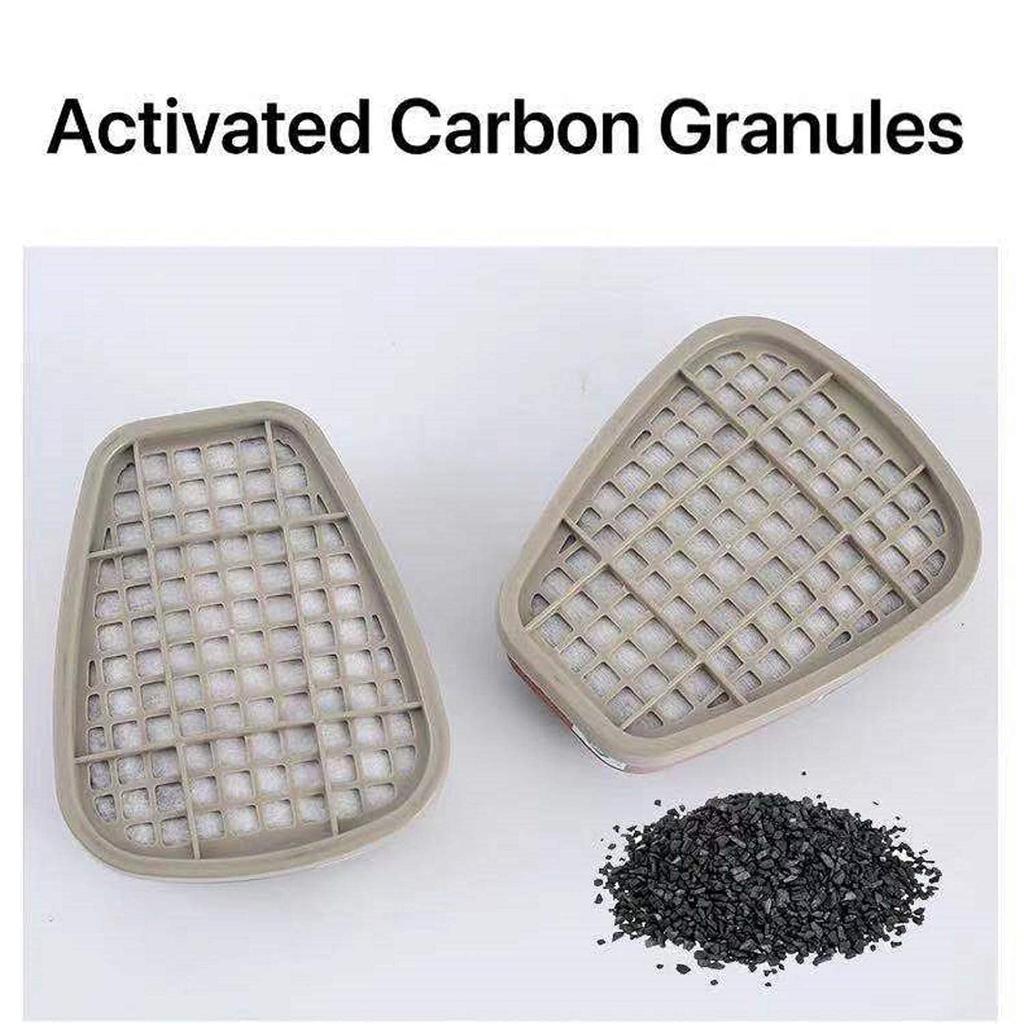 6001 Filter Cartridges Replacement for Gas Respirator, 2pcs Filter Cartridges + 2pcs Filter Covers+8pcs Filter Cottons, Apply to
