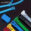 Reusable Cable Ties Nylon Material Removable Design Adjustable Ties for Home Office Cable Organizer Marker Cable Tidy Durable