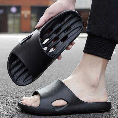 Herren perforierte Duschschuhe, schnell trocknende Duschpantoffeln, Damen weich gefütterte rutschfeste Indoor Hausschuhe Schlafzimmer Studenten Sandalen