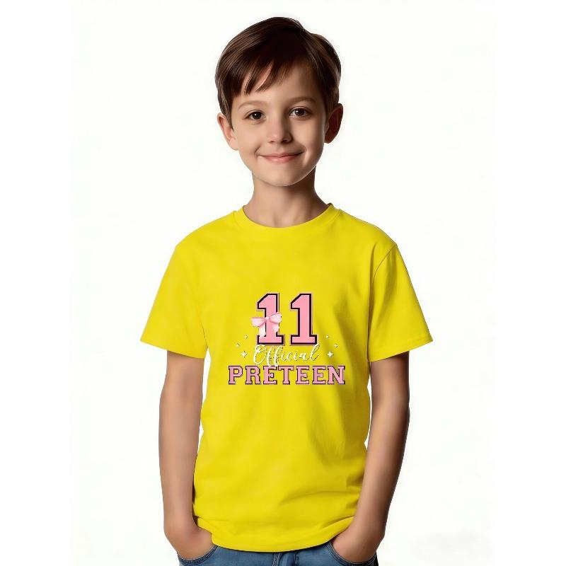 European sizes T-Shirt for Girls and Boys - Stylish Black Base with Pink and White Lettering Design