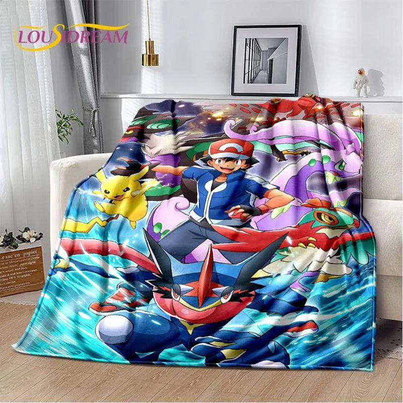 Japanese Pokemon Cute Cartoon Soft Flannel Blankets,Throw Blanket Comfortable Blanket for Picnic Beds Sofa Home Bedroom Kids