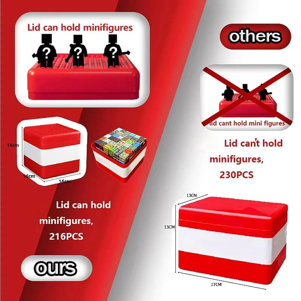 Non-Toxic New Magnetic Building Blocks Magnet Cube Pixel Style Brick Toy Storage Box Lid Can Hold Figures Toys Children Gift