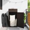 Vidaxl Garden Cabinet, Brown, 55X55X111 Cm, Poly Rattan
