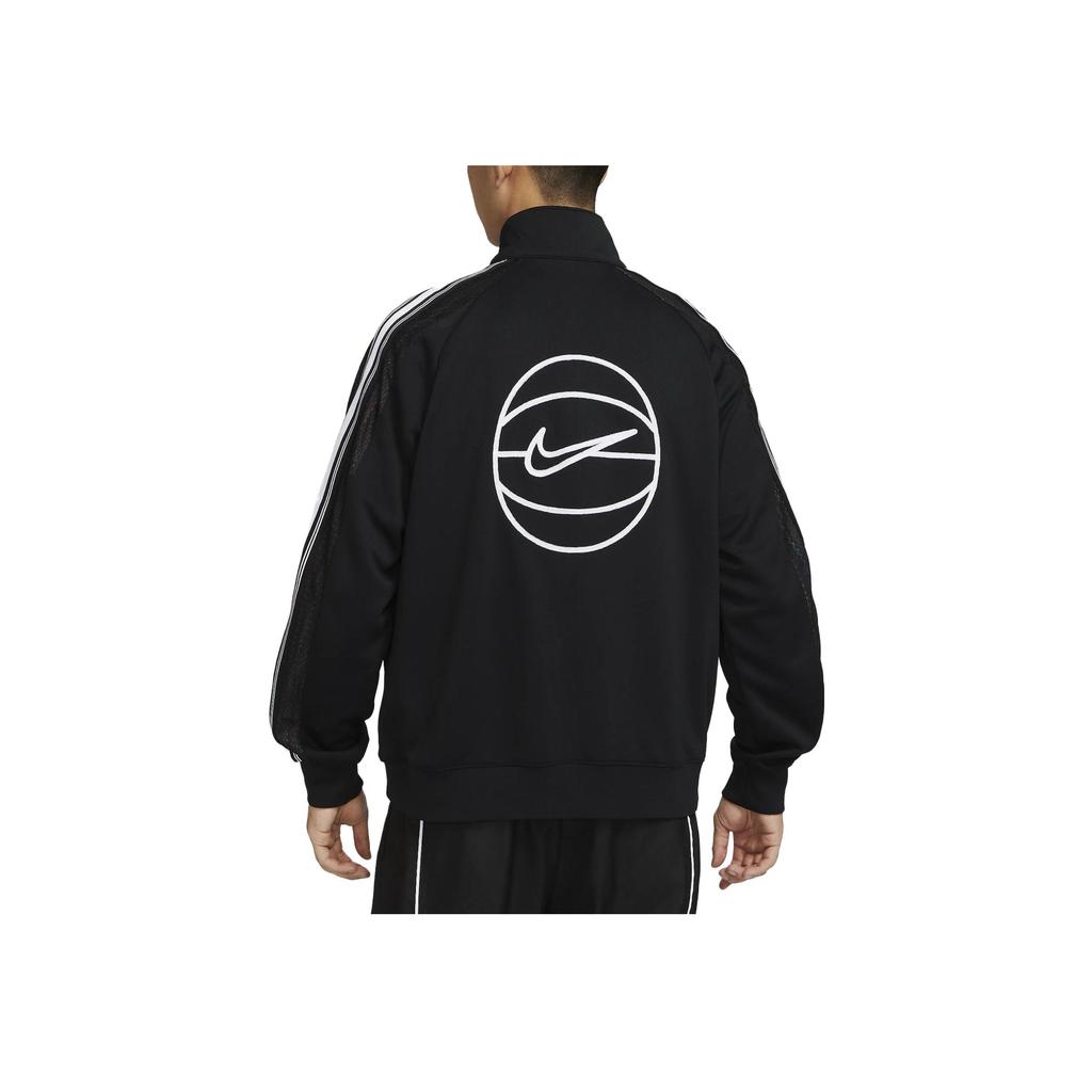 Nike Striped Full Zip Stand Collar Jacket Men Jackets Black FB7037-010