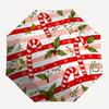 1pc Candy Canes Automatic Opening/Closing Folding Umbrella with 8 Ribs,Portable Sunshade Umbrella Birthday and Holiday Gifts Yy251231168