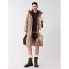 ELLE Women's High-Neck Knit Panel 90% White Duck Down Jacket