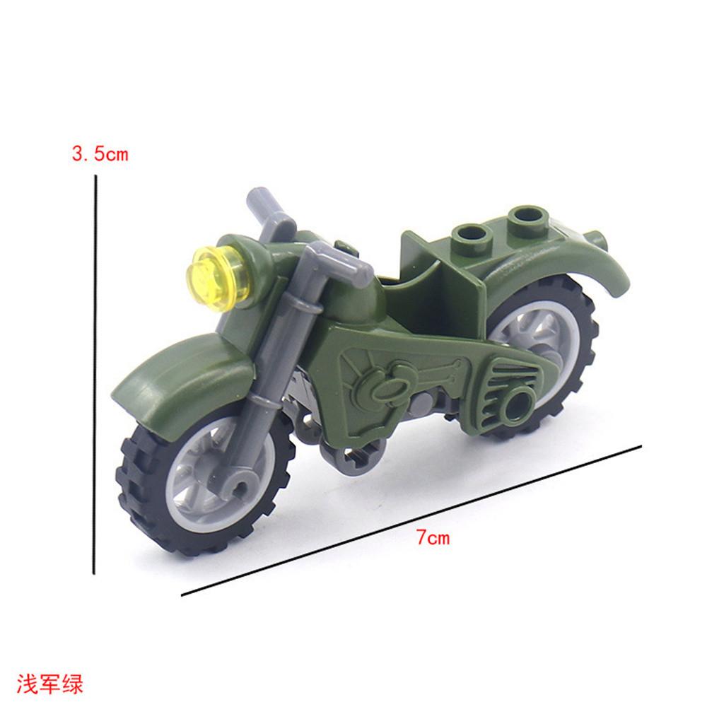 Zweiter Weltkrieg WW2 Armee Militär Soldaten Motorrad Raketenwerfer Kanone Figuren Bausteine Steine Kinderspielzeug