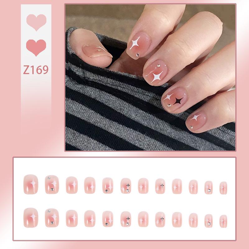 

Blush Glitter Star Nail Art Patches - Fresh, Cute, Sweet, Wearable False Nails Glue Version