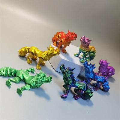 3D-gedruckte Wolfsfigur Foto-Requisite Realistisch aussehend Lebendige Farbe Tier Wolf