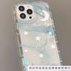 Smudge the Stars Moon Apple 15 Mobile Phone Case Iphone14promax Transparent Soft Rubber 13/12/11 Anti-drop XR