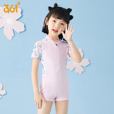 361° Girls' One-Piece Short Sleeve Swimsuit