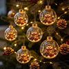 Transparent Light-Up Christmas Ball Ornament Acrylic LED Christmas Tree Globe Decor  Party Supplies