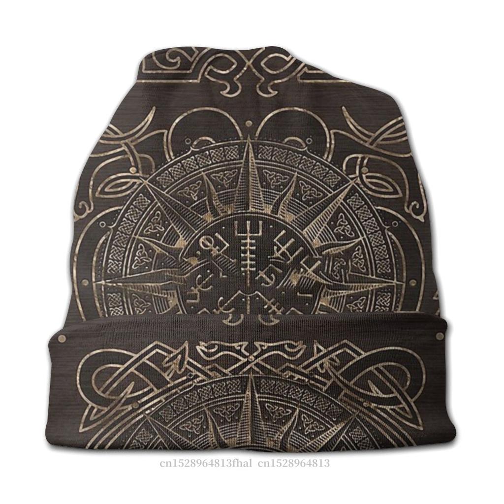 Vegvisir Viking Compass Ornament Bonnet Homme Fashion Knit Hat Norse Mythology Skullies Beanies Caps For Unisex Women Cotton Hats