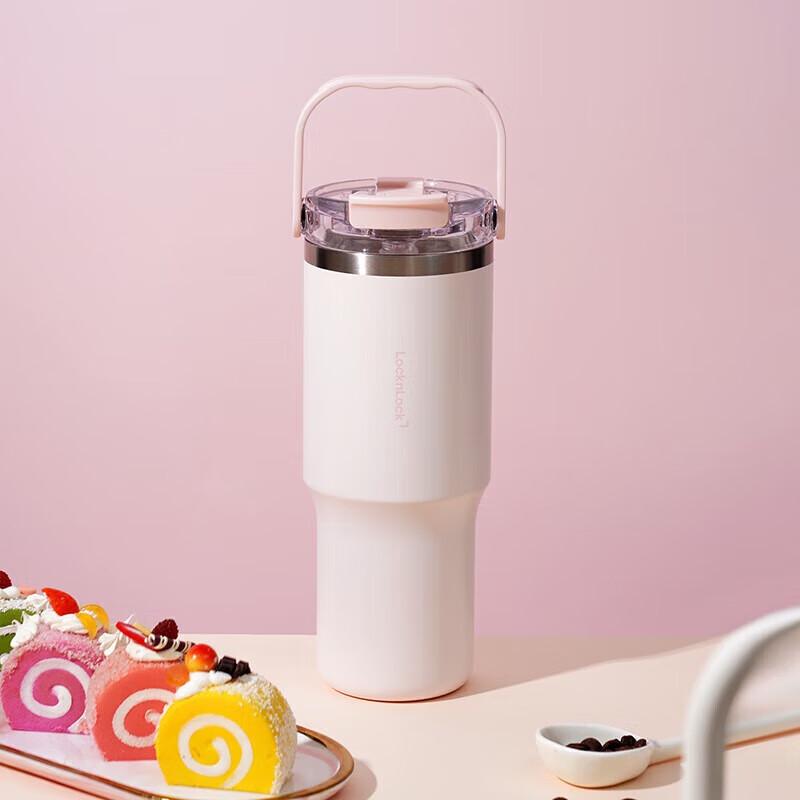 LOCK&LOCK Ceramic Coated Insulated Coffee & Water Tumbler with Handle