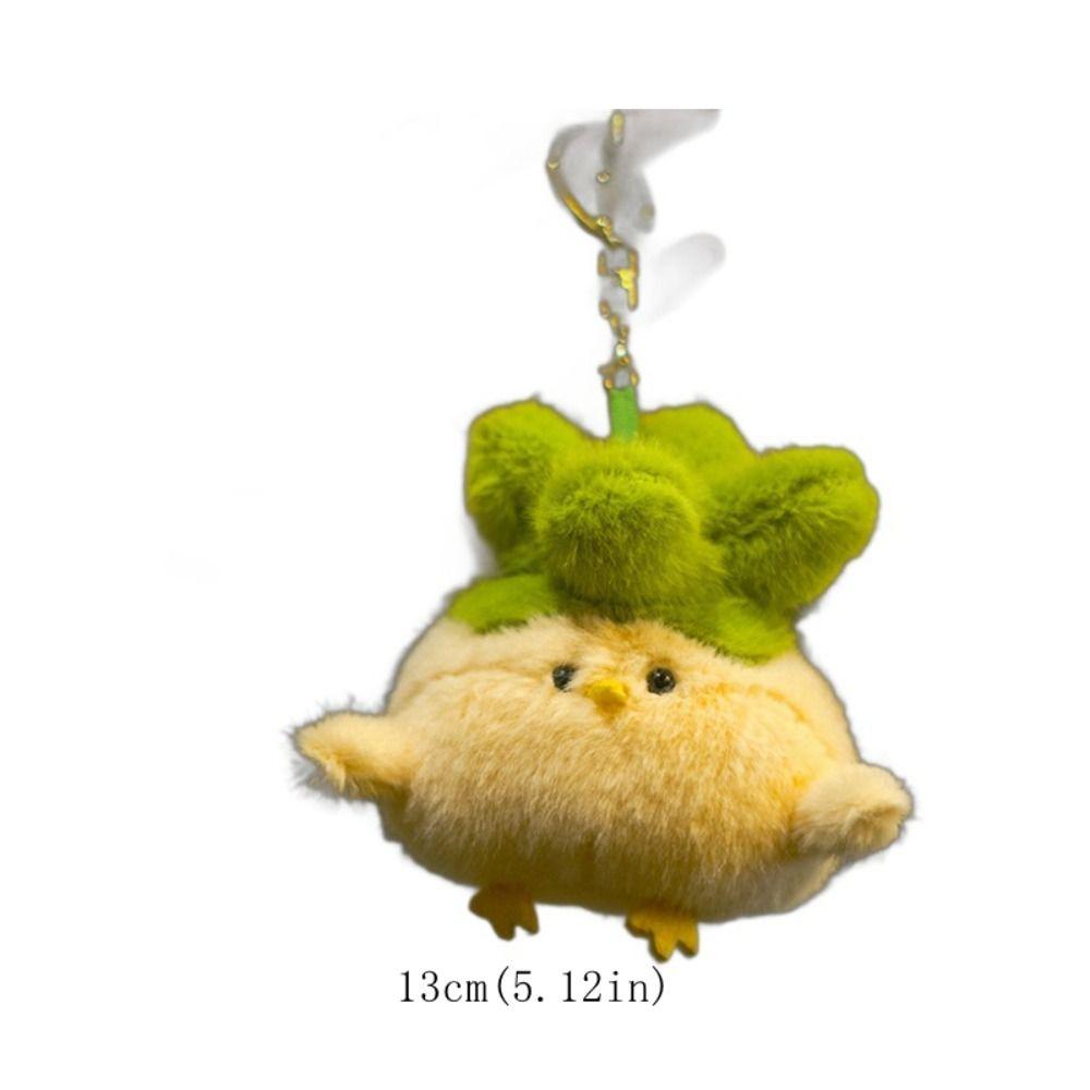PP Cotton Vegetable Chicken Pendant Stuffed Chicken Plush Keychain  Home Party Decor