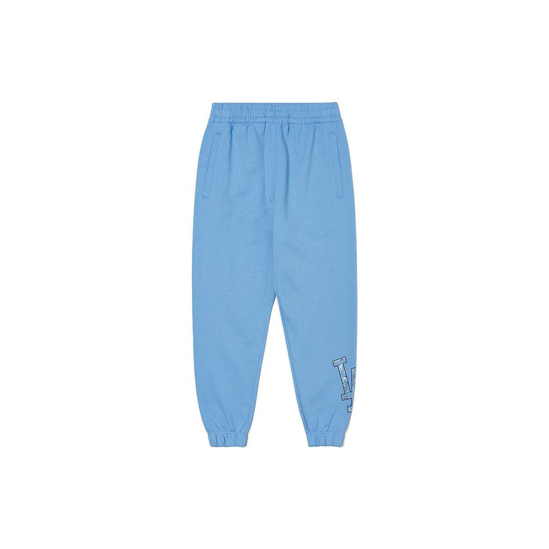 MLB Paisley Knitted Sweatpants Unisex Blue Moderate Cuffed Pants 3APTI0126-07BLL XS