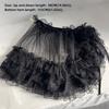 White Black Lolita Short Shawl Lace Mesh Lolita Skirt Versatile French Style Smock  Women