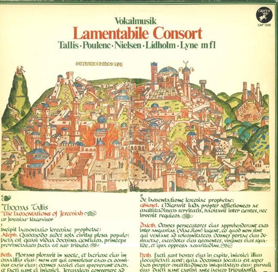 

LP Record LAMENTABILE CONSORT Lamentabile Consort Tallis Poule CAP1230 CAPRICE RECORDS 1981 Sweden Classical Used