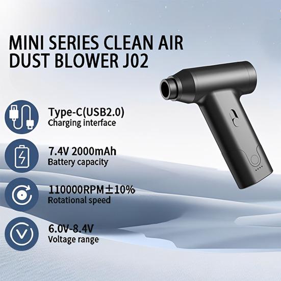 Elektrický prachovka 110000 ot/min Vysokorychlostní Nastavitelný Kompaktní design Přenosný Dobíjecí Vzduchový foukač Vysavač