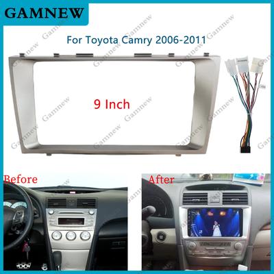 9 Inch Car Frame Fascia Adapter Android Radio Dash Fitting Panel Kit For Toyota Camry Aurion DAIHATSU Altis 2006-2011