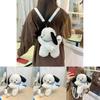 Plush Dog Cartoon Backpack For Girls With Durable Nylon Material And Inner Pocket For Daily Use