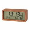 Digital Alarm Clock Easy to Read Wooden Compact for Nightstand