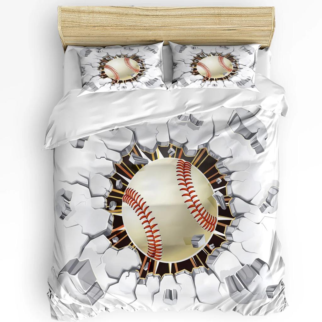 Basketball Silhouette Sports Bedding Set 3pcs Duvet Cover Pillowcase Kids Adult Quilt Cover Double Bed Set Home Textile