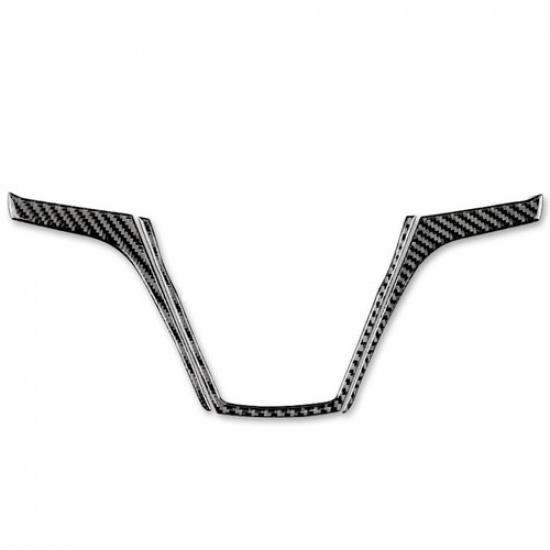 Carbon Fiber Interior Steering Wheel Cover Trim For Chevrolet Camaro 2010-2015